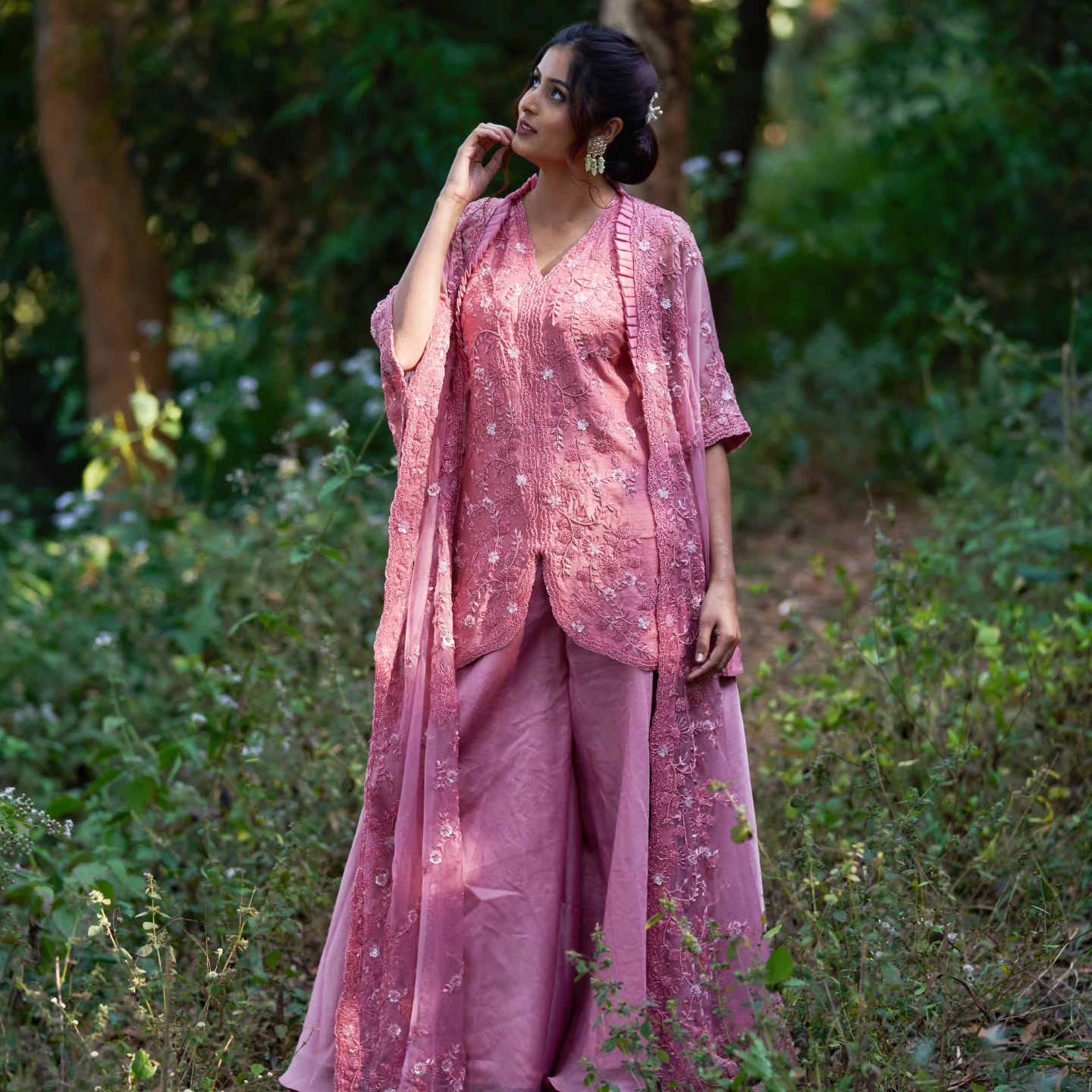 Blush pink dress with jacket