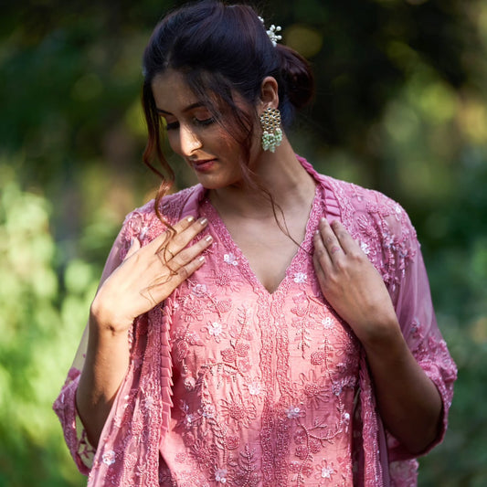 Blush pink dress with jacket