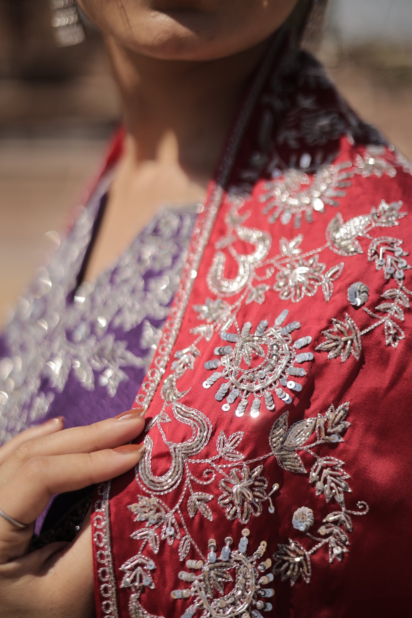 Purple Red JR Kurta Set