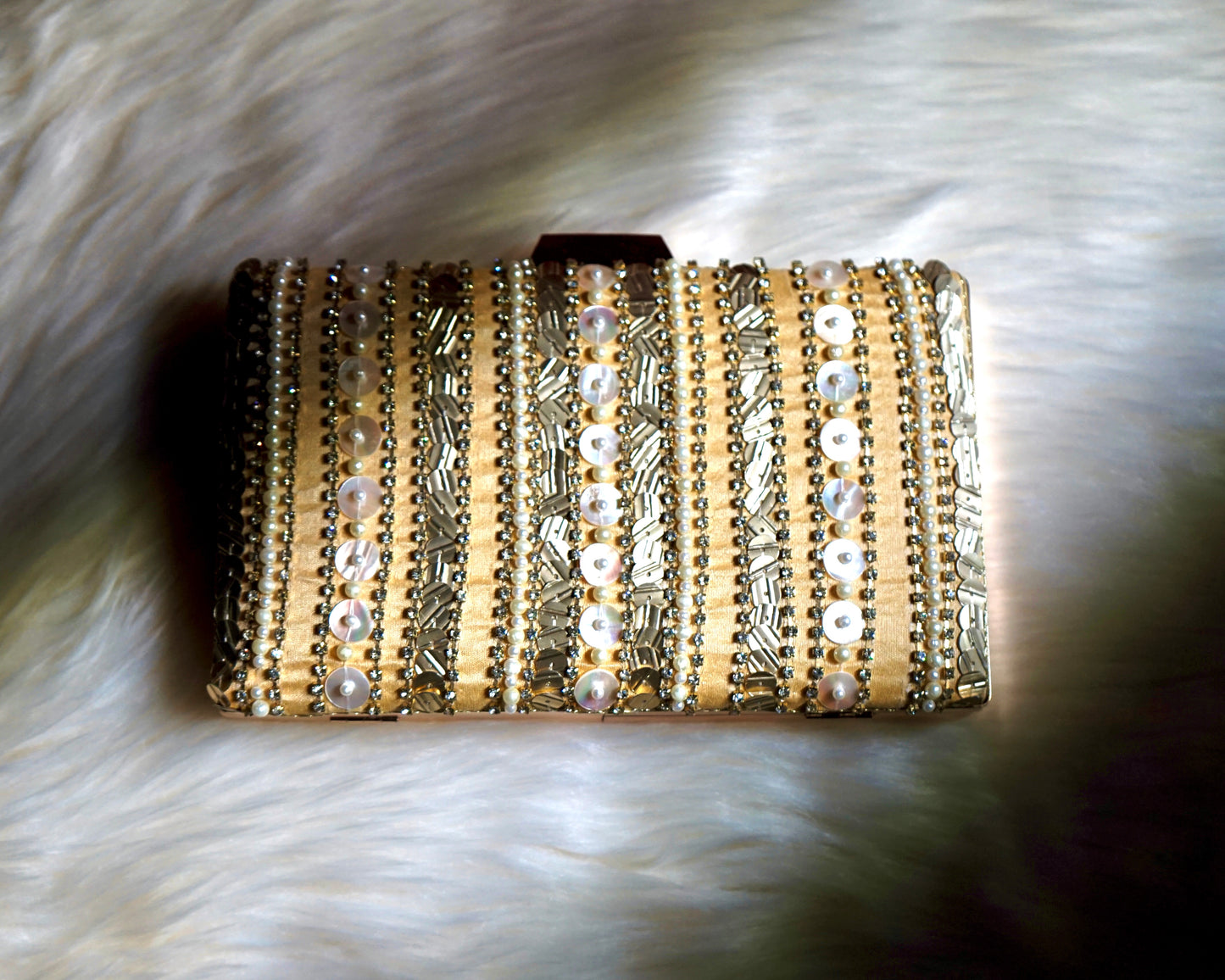 Goldem Beadwork Clutch