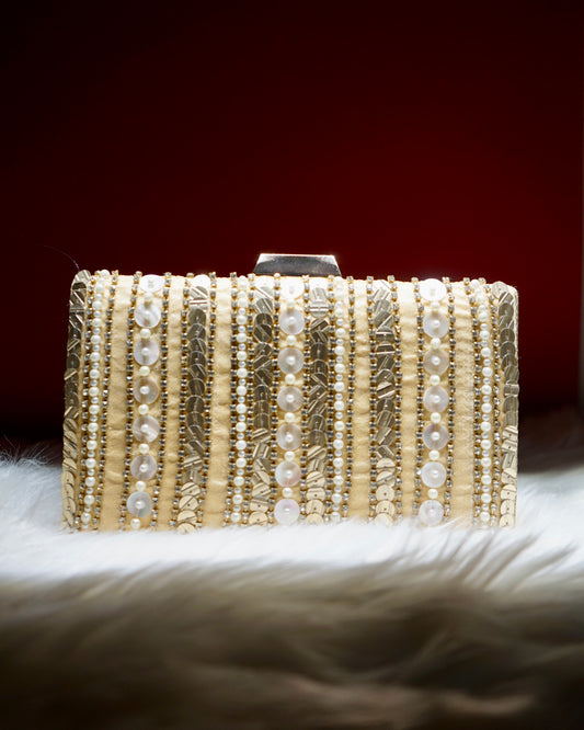 Goldem Beadwork Clutch