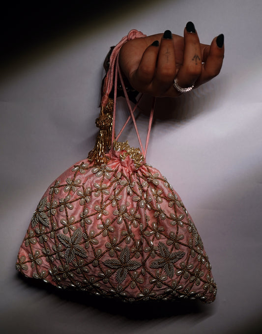 Pink HandCrafted Potli