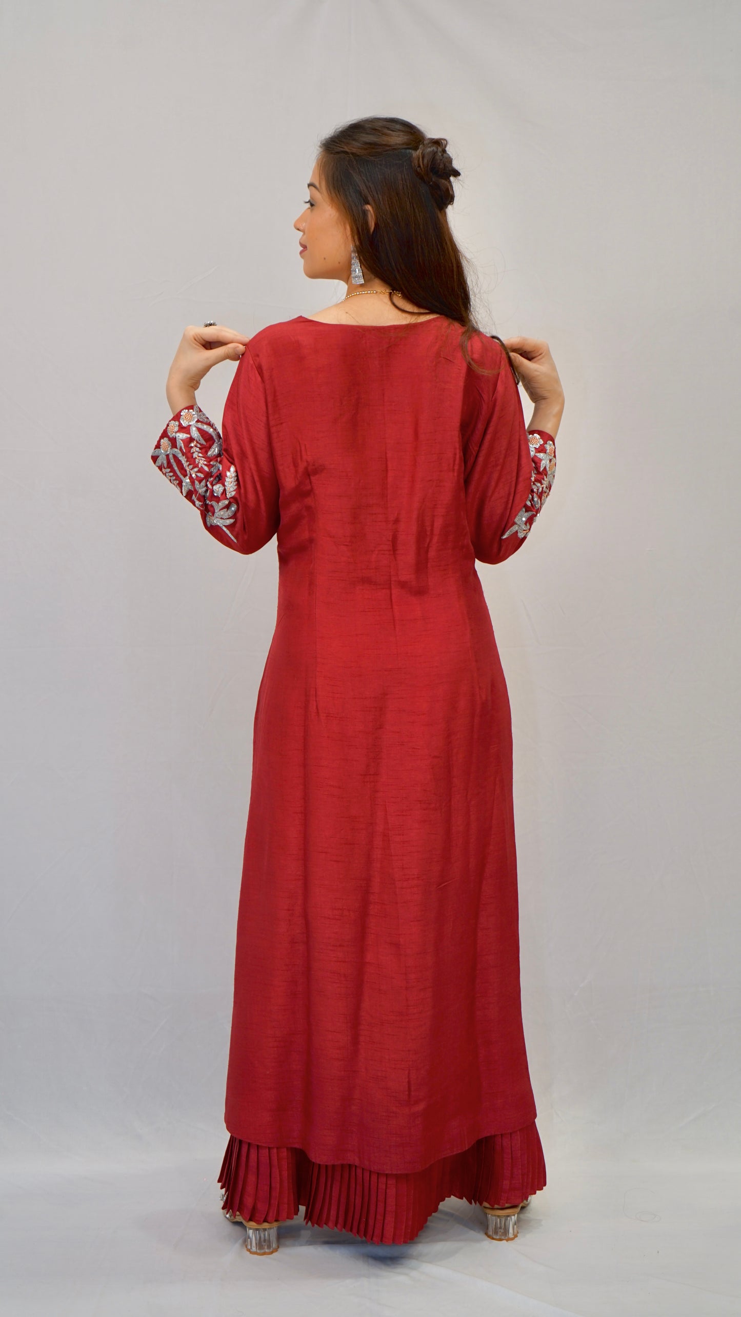 Red long dress