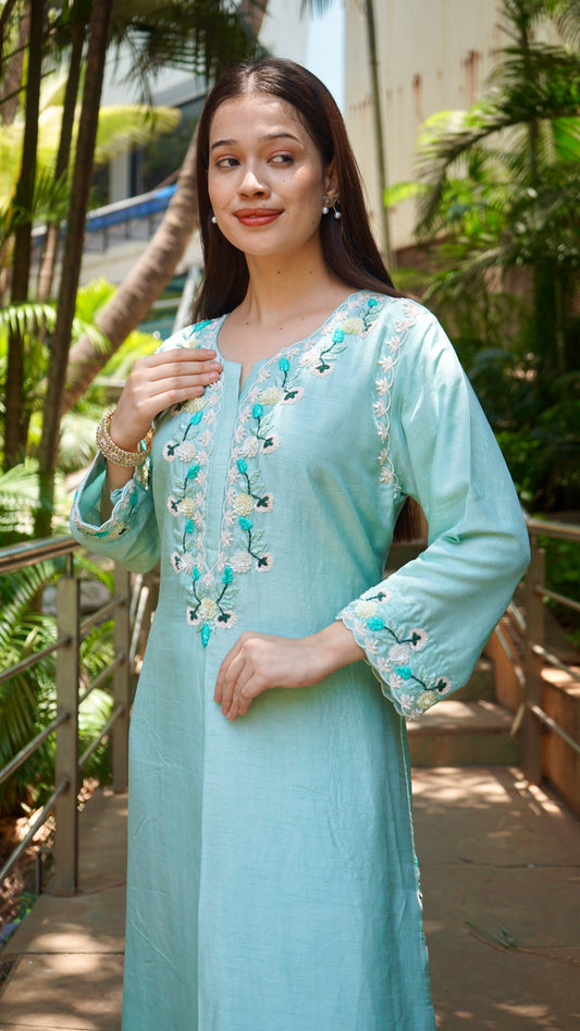 Blue long dress Kurta