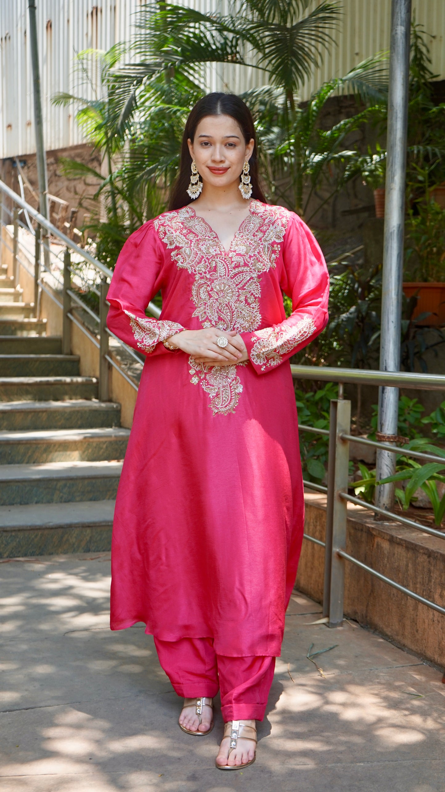 Tomato Red kurta set