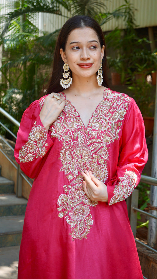 Tomato Red kurta set