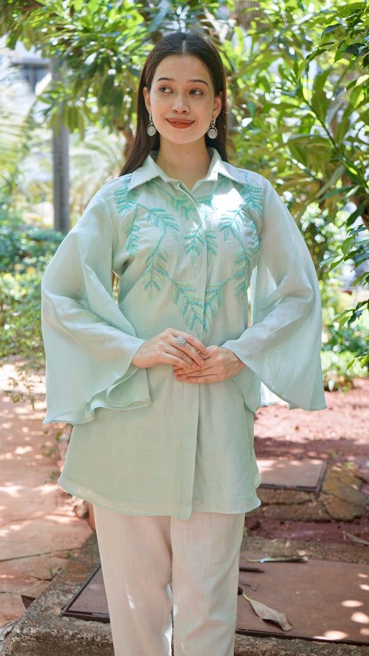 Mint Green light self Work Top