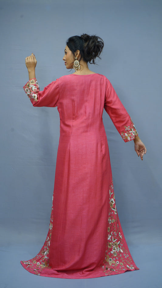 Embroidered High-Low Top with Skirt ✨