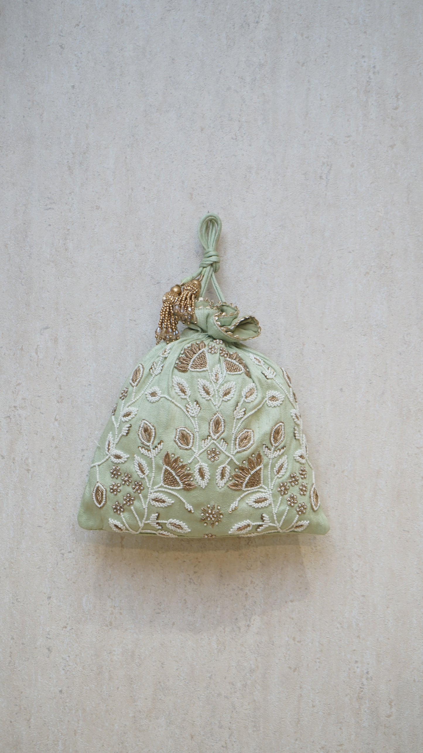 Sage Green Potli Bag