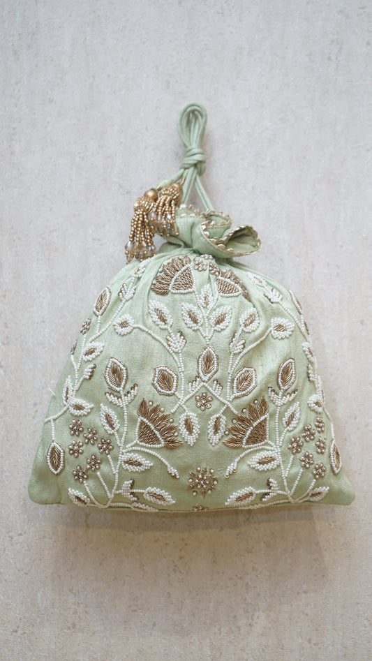 Sage Green Potli Bag