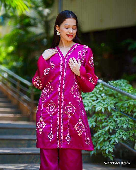 Pink Kurta with pants