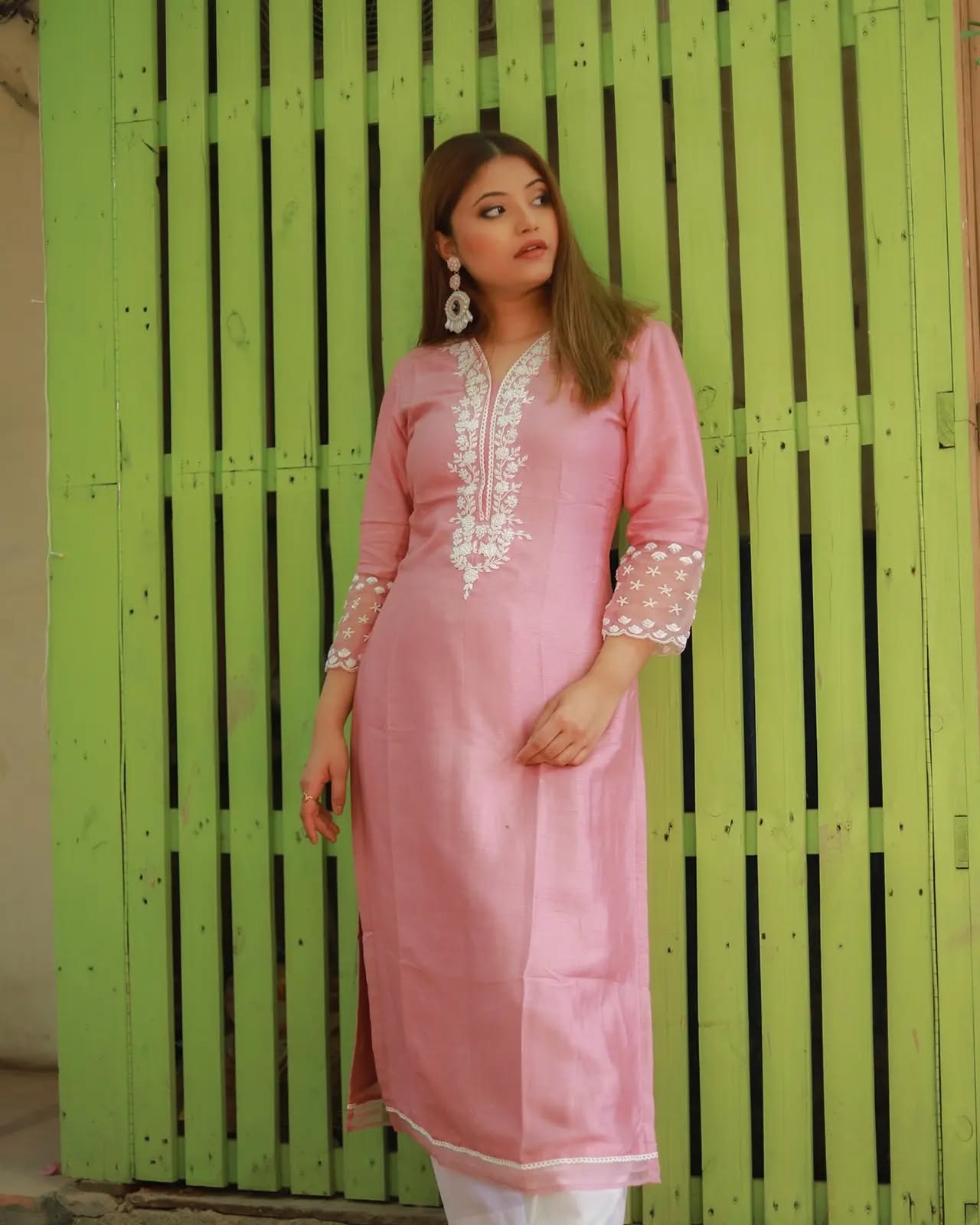 Rich onion pink kurta