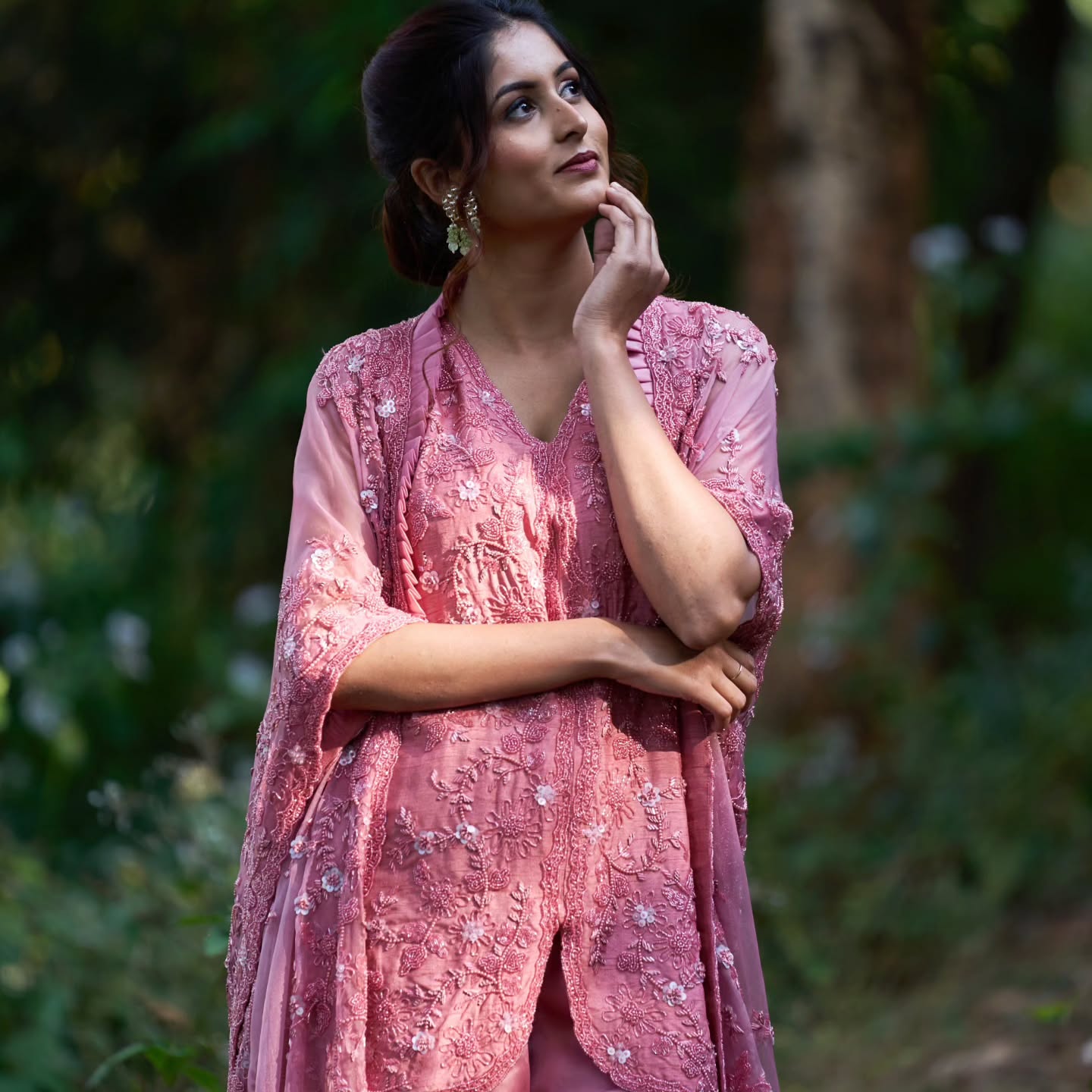 Blush pink dress with jacket