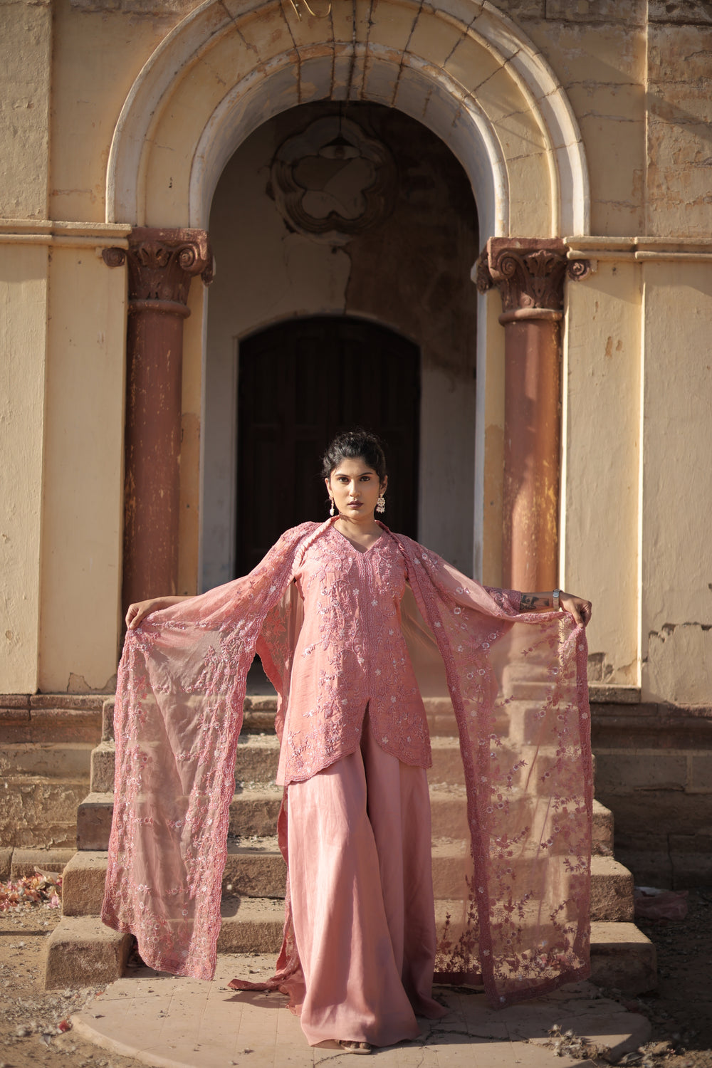 Onion pink cape set