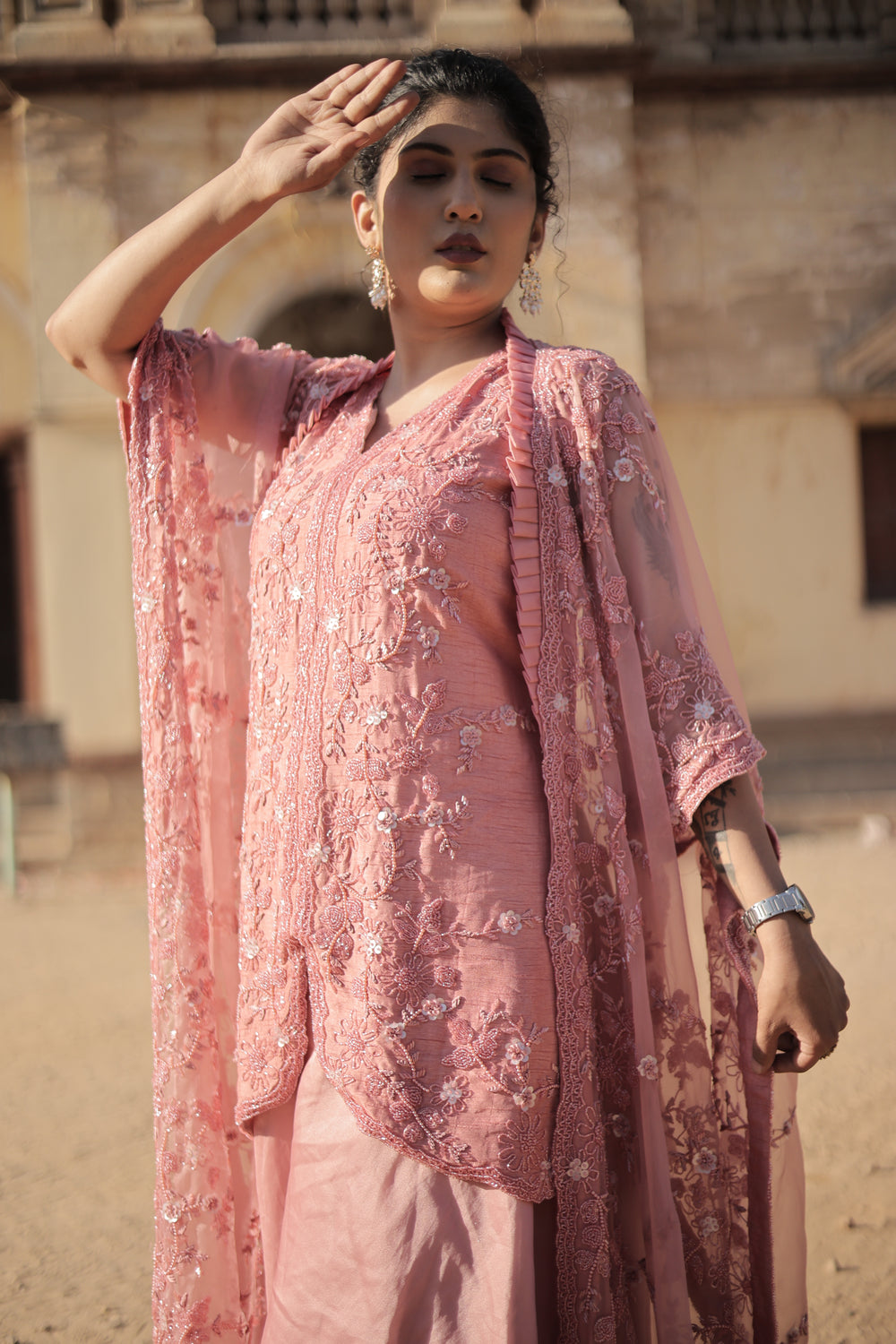 Onion pink cape set