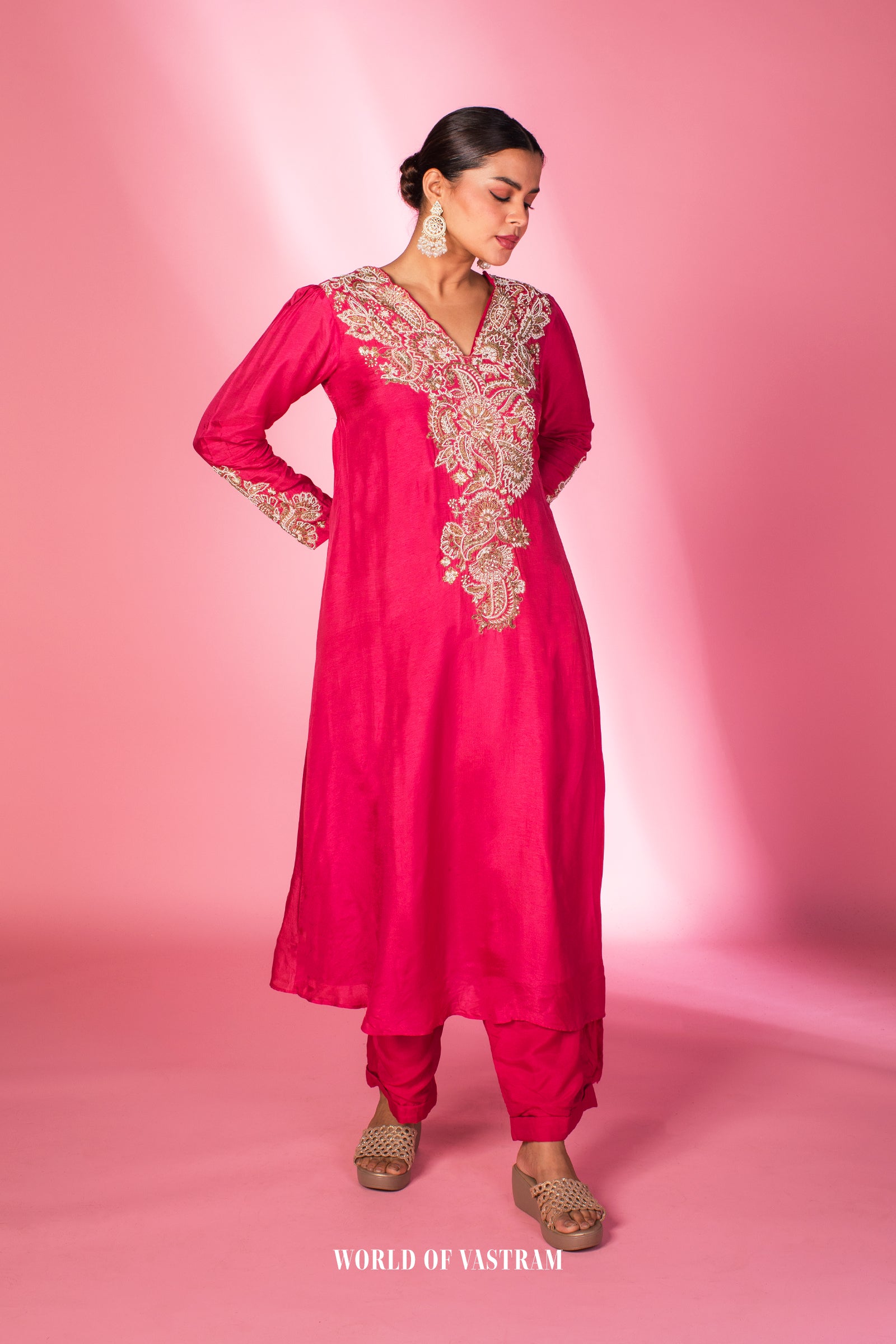 Hand Embroidered Kurta Set
