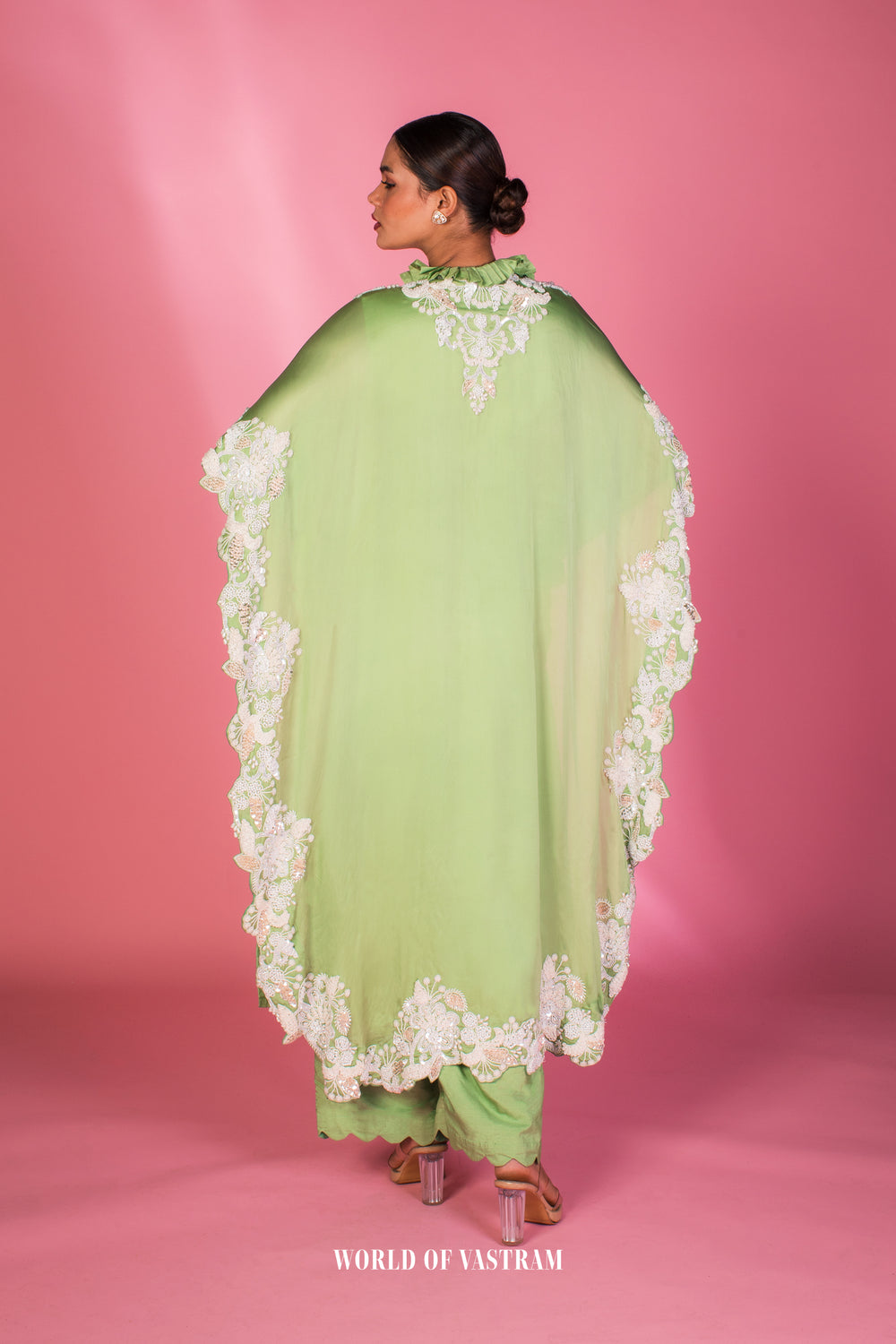 Embroidered Cape Kurta Set