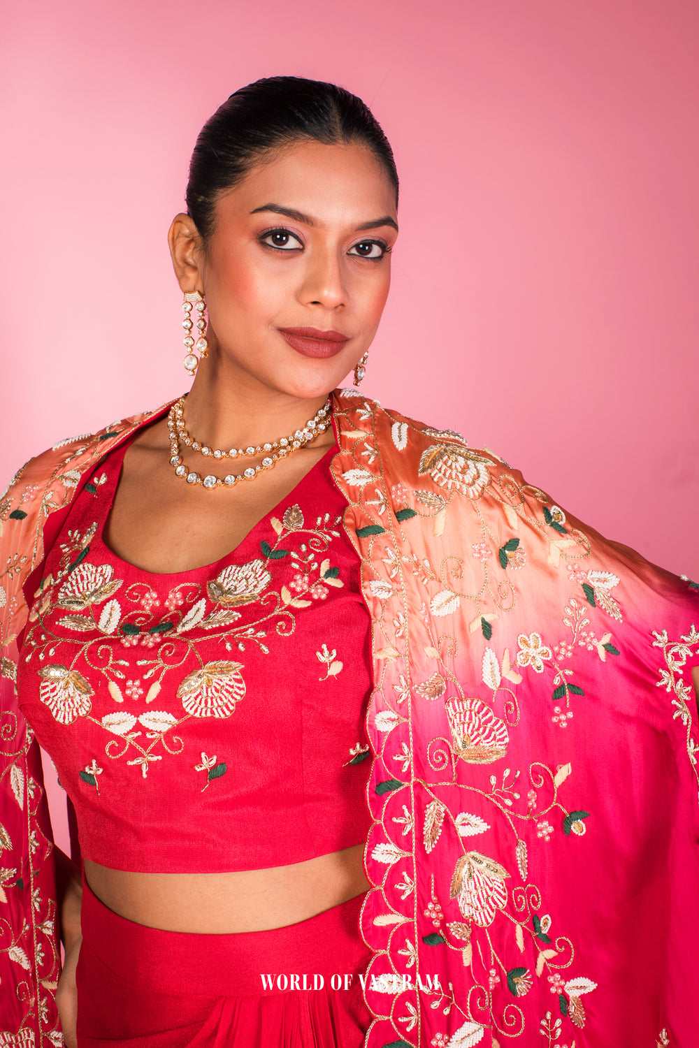 Rang Rani Drape Skirt & Cape Set