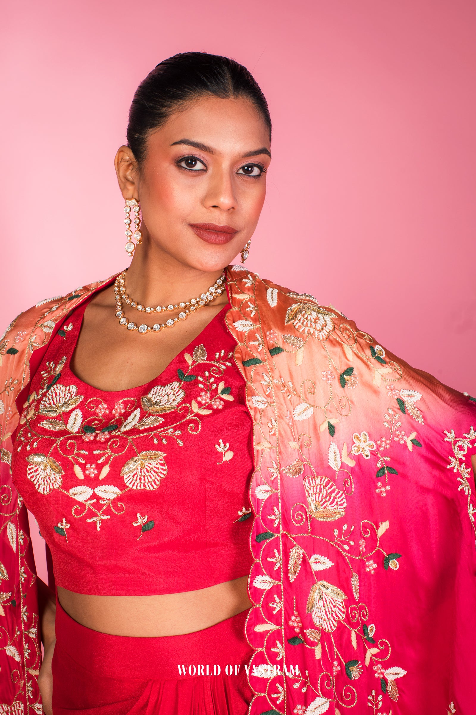 Rang Rani Drape Skirt & Cape Set