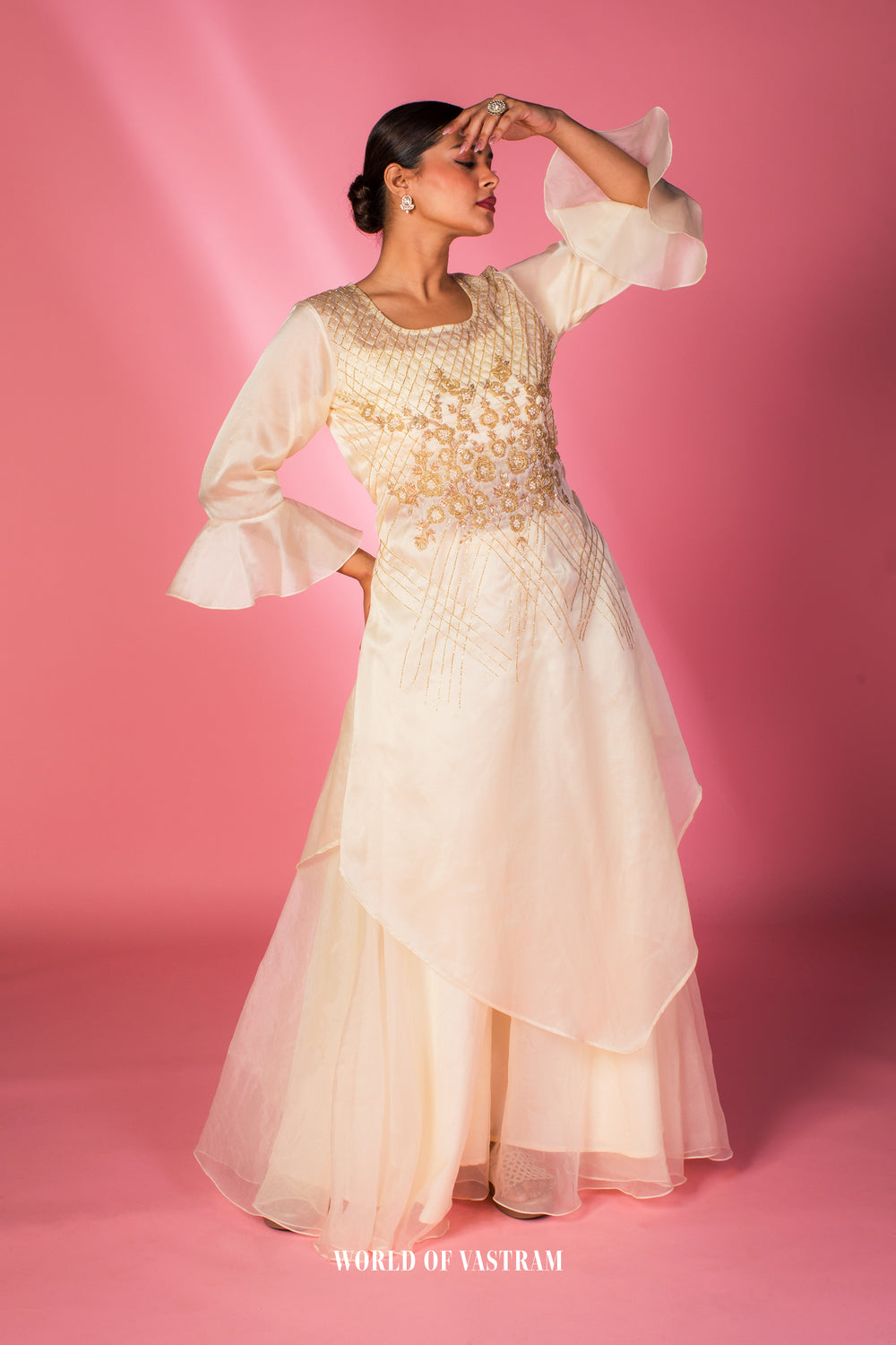 Ivory Celeste Lehenga Plazzo Set