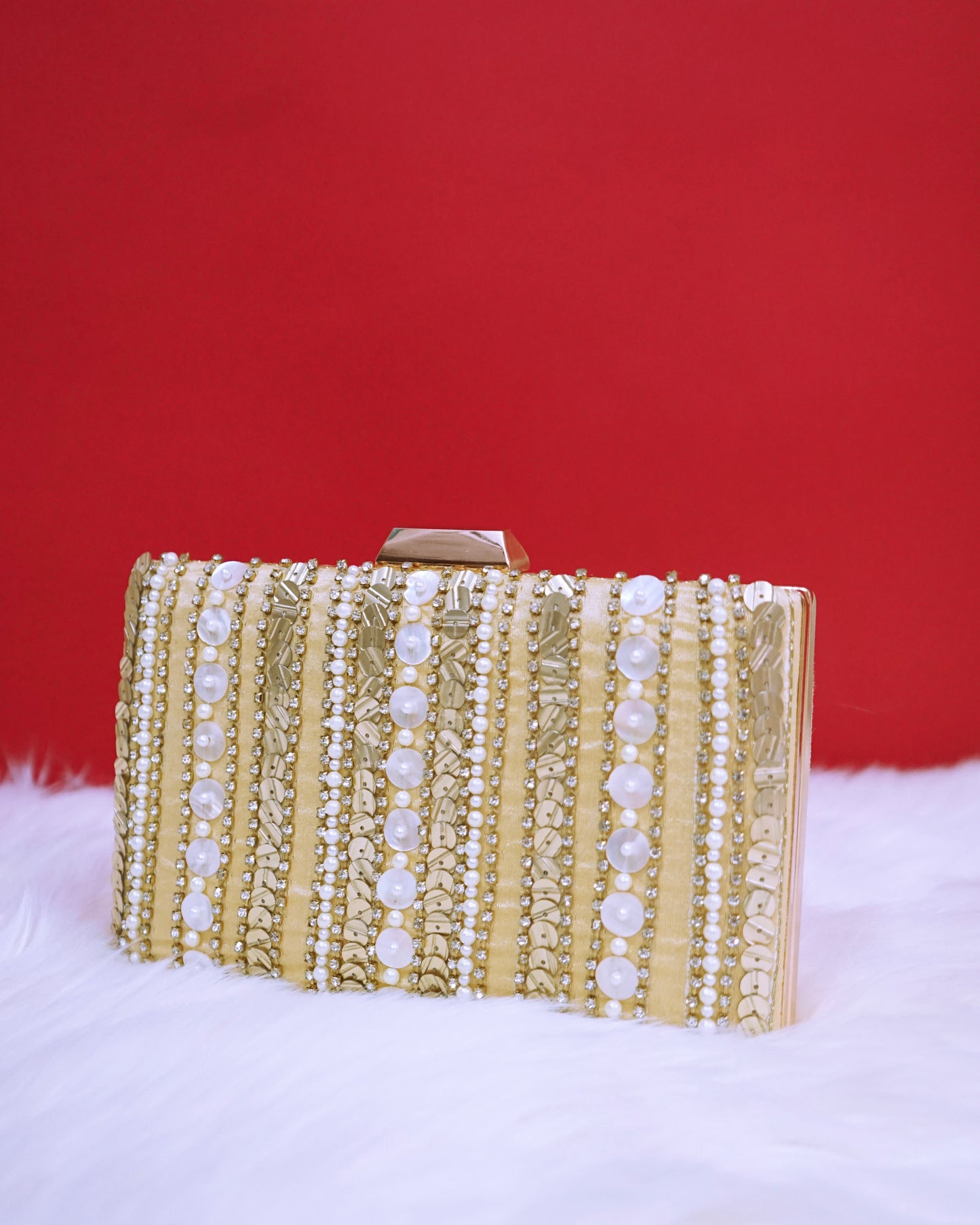 Goldem Beadwork Clutch
