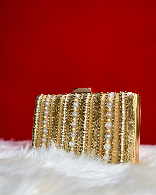 Goldem Beadwork Clutch