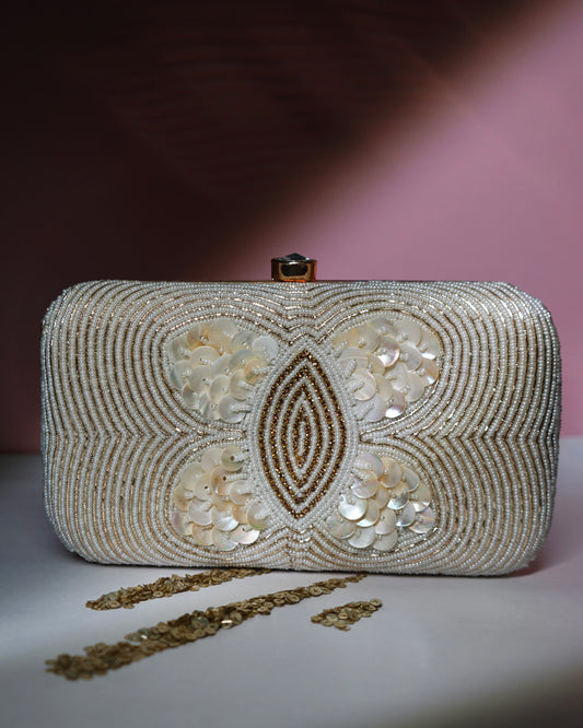Sequin Motif Clutch