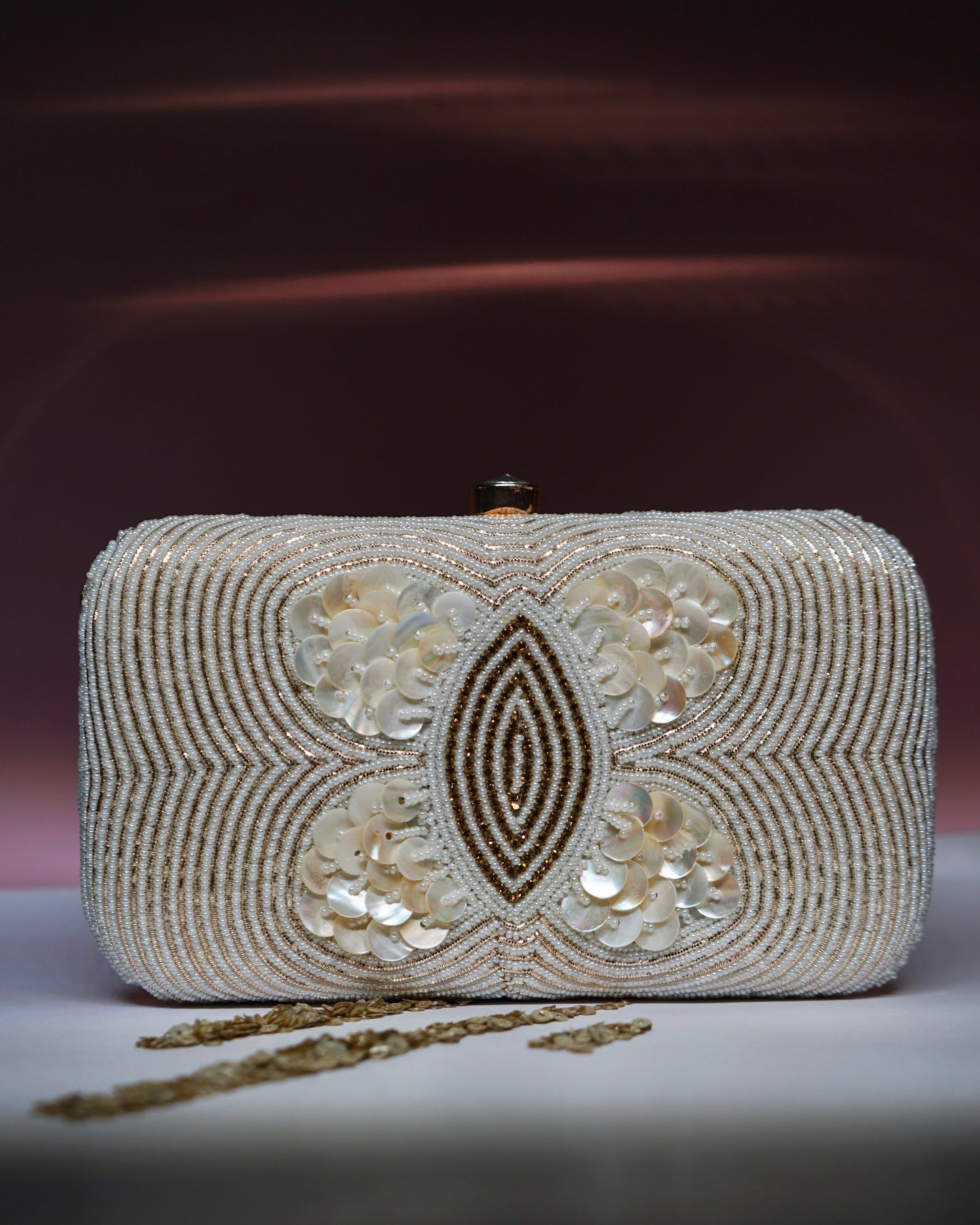 Sequin Motif Clutch