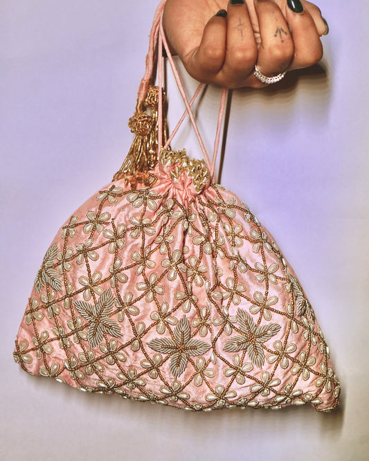 Pink HandCrafted Potli