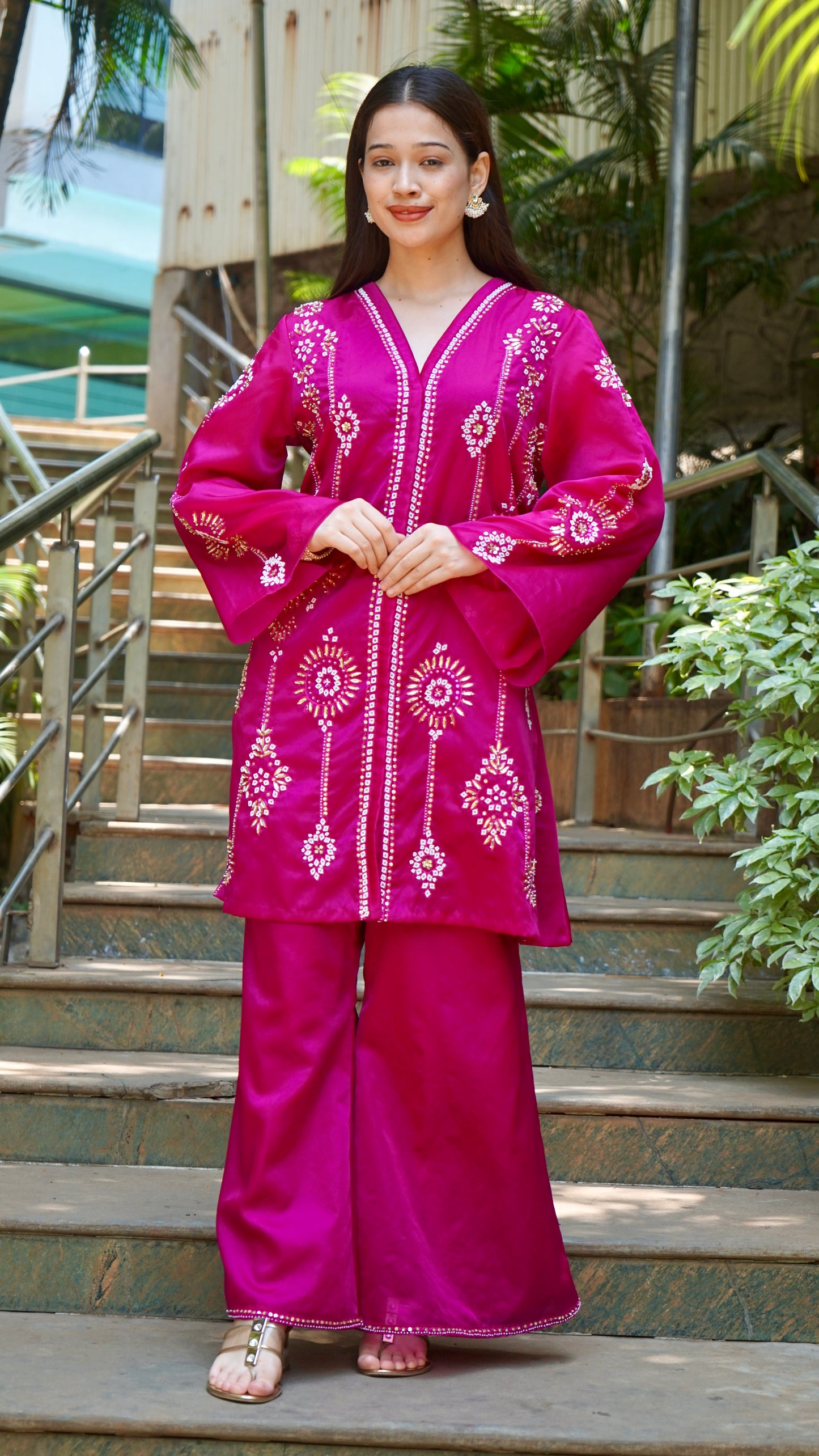 Pink Kurta with pants