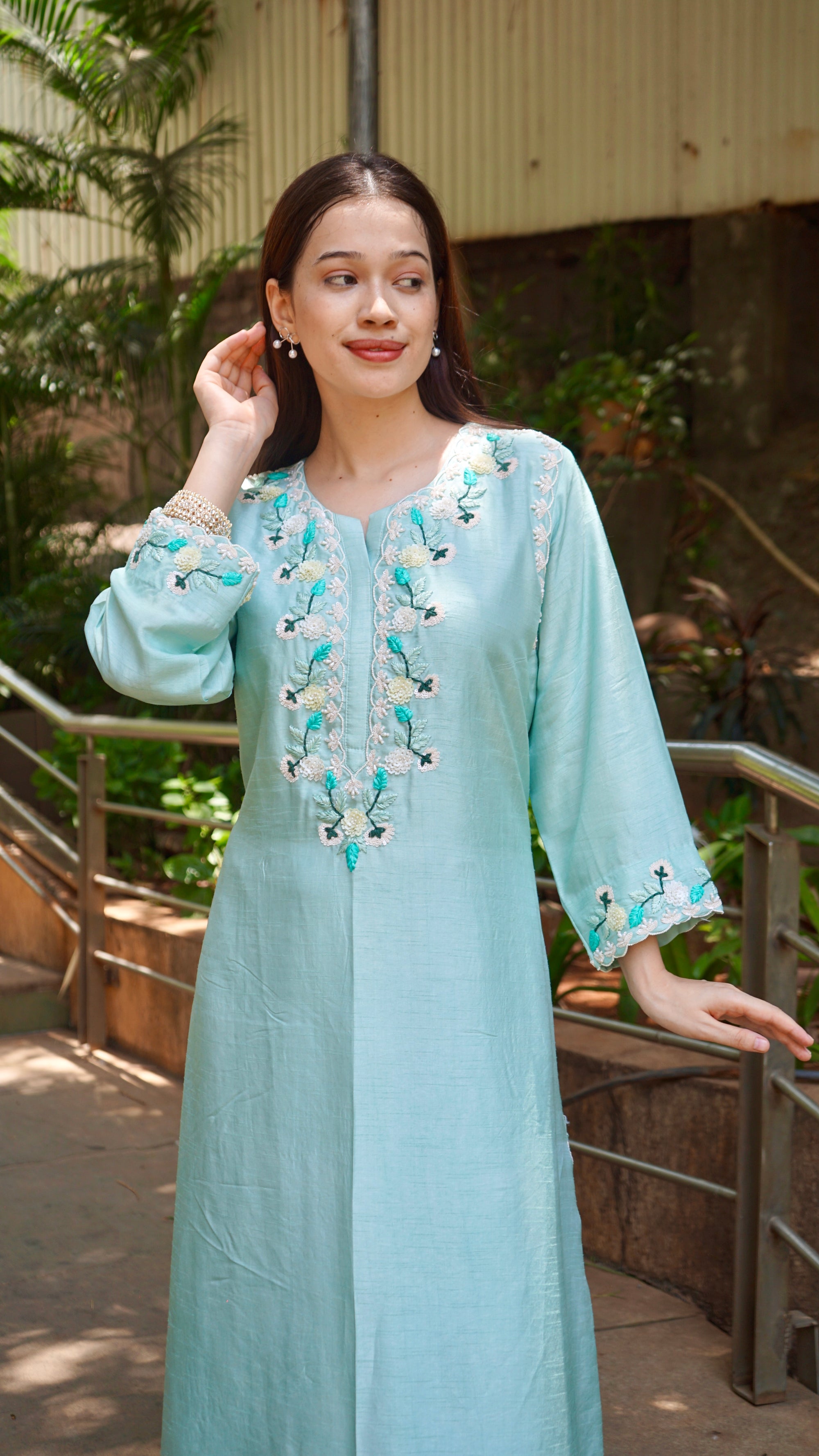 Blue long dress Kurta