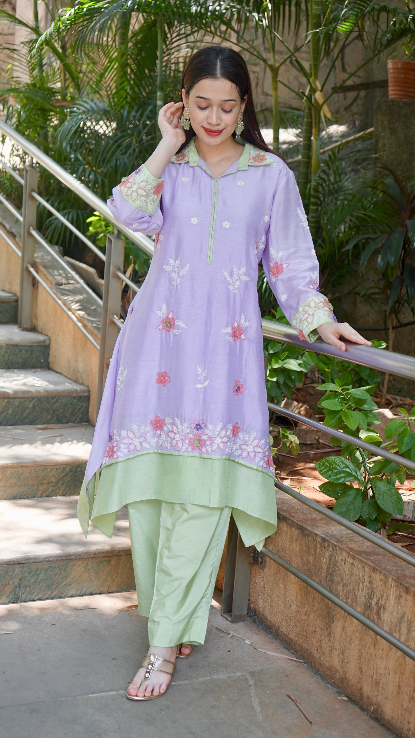 Puple long dress