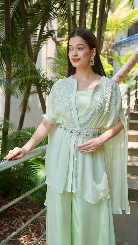 Mint Green Indo western dress