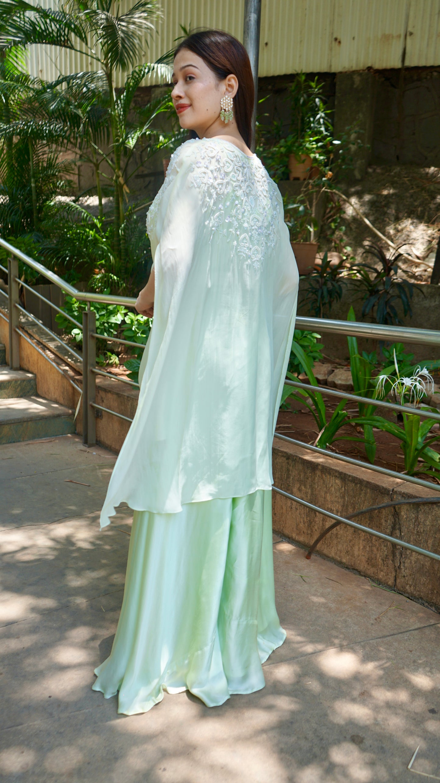 Mint Green Indo western dress
