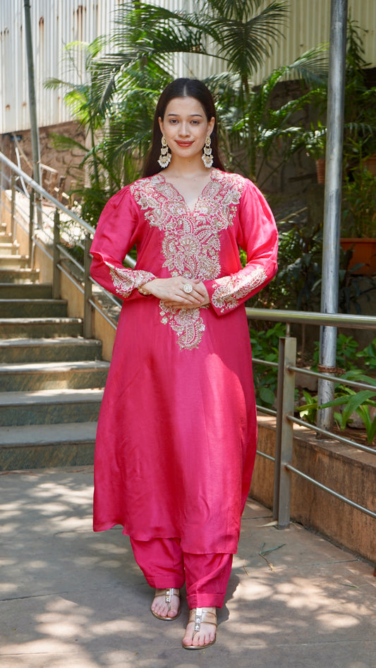 Tomato Red kurta set