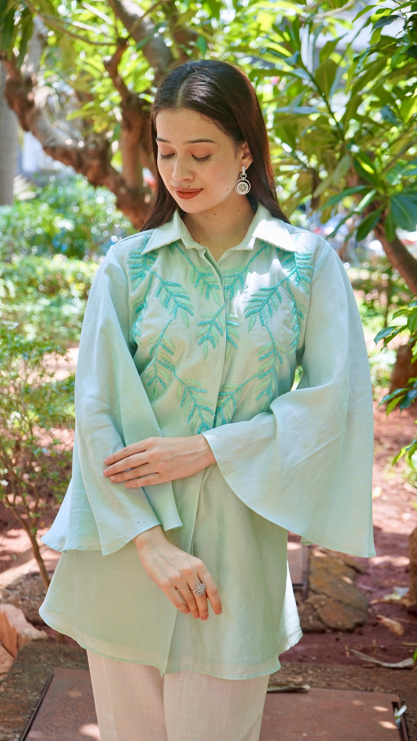Mint Green light self Work Top