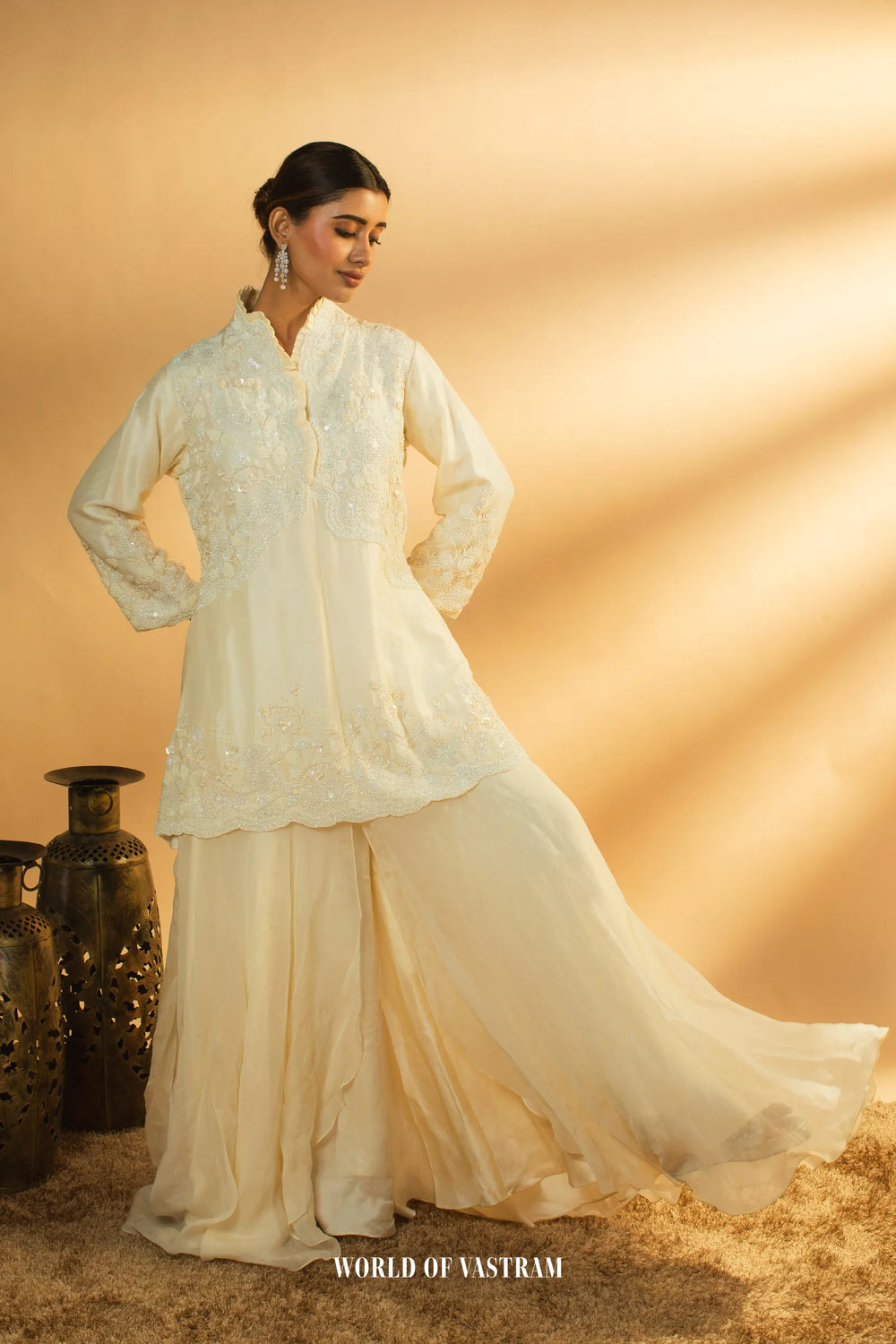 Ivory Sharara Set