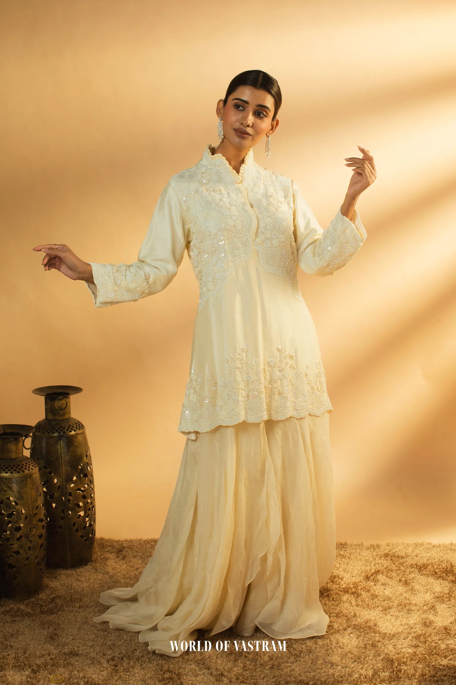 Ivory Sharara Set