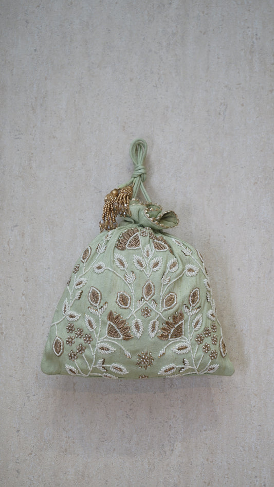 Sage Green Potli Bag