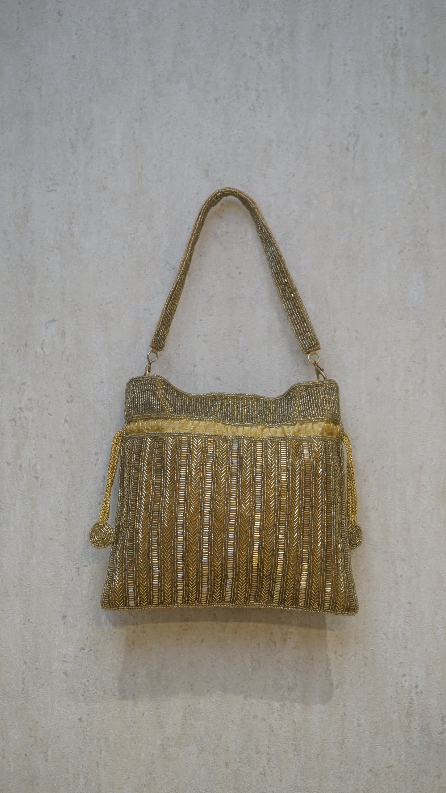 Golden clutch bag