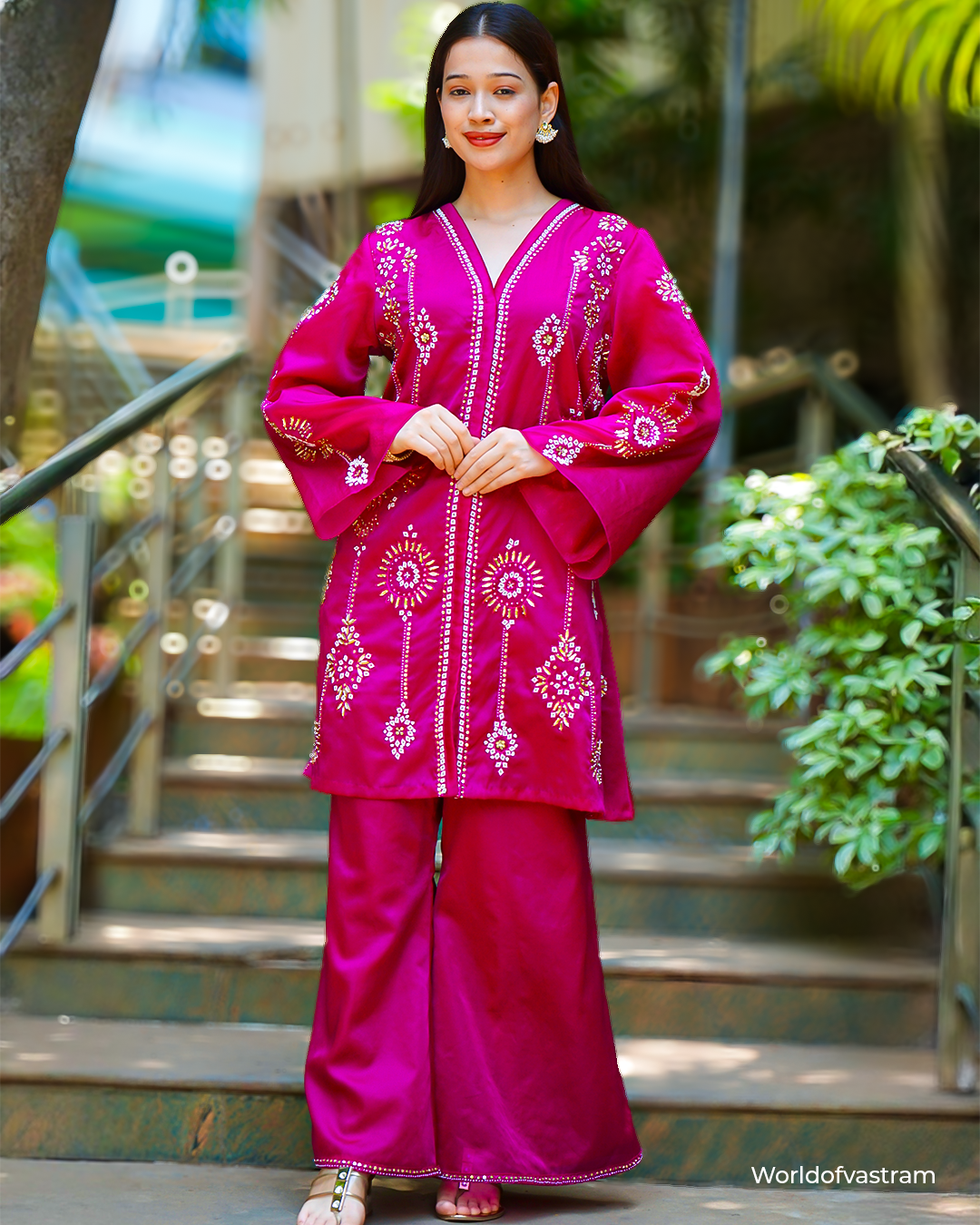 Pink Kurta with pants