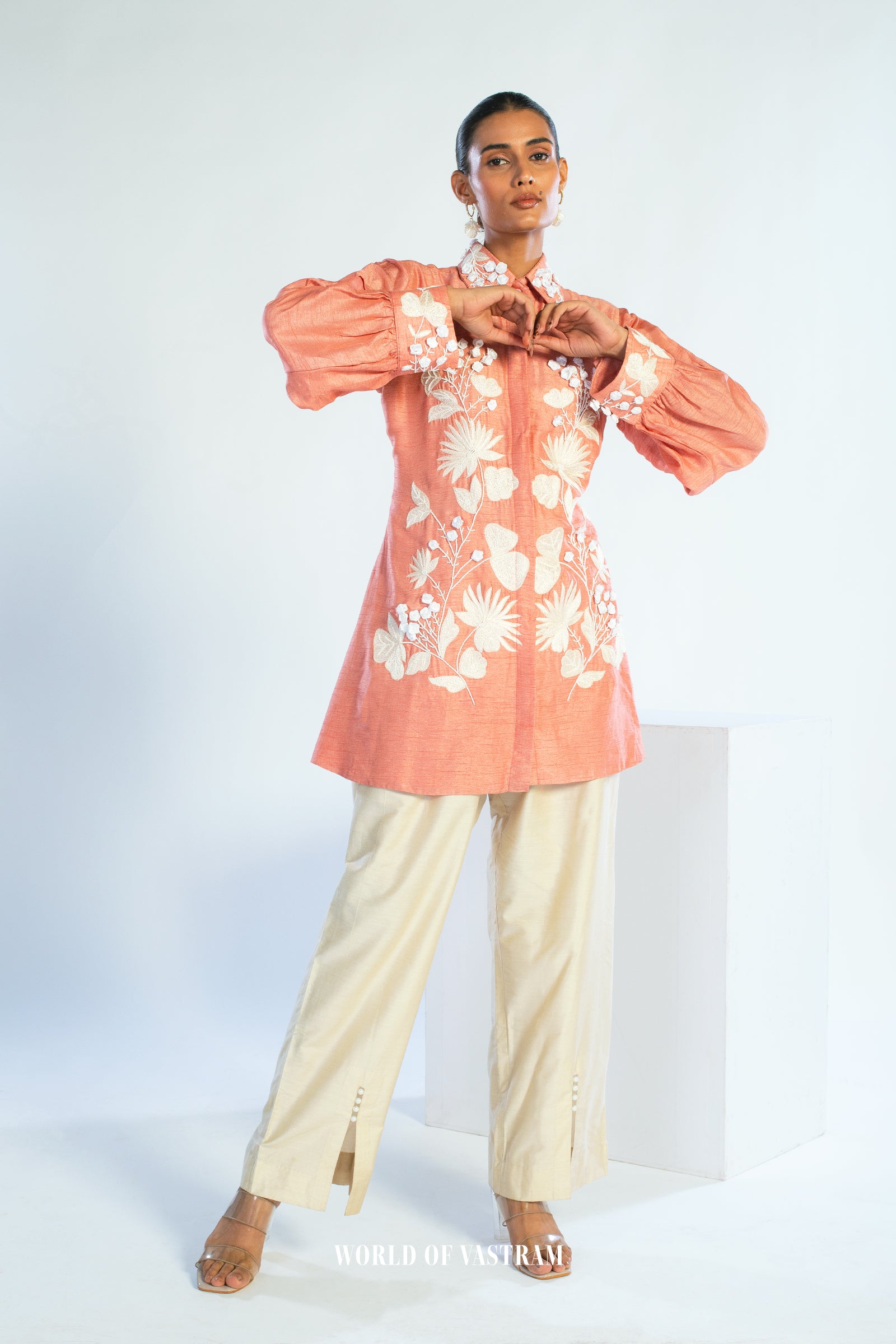 Rosé Fleur Statement Top