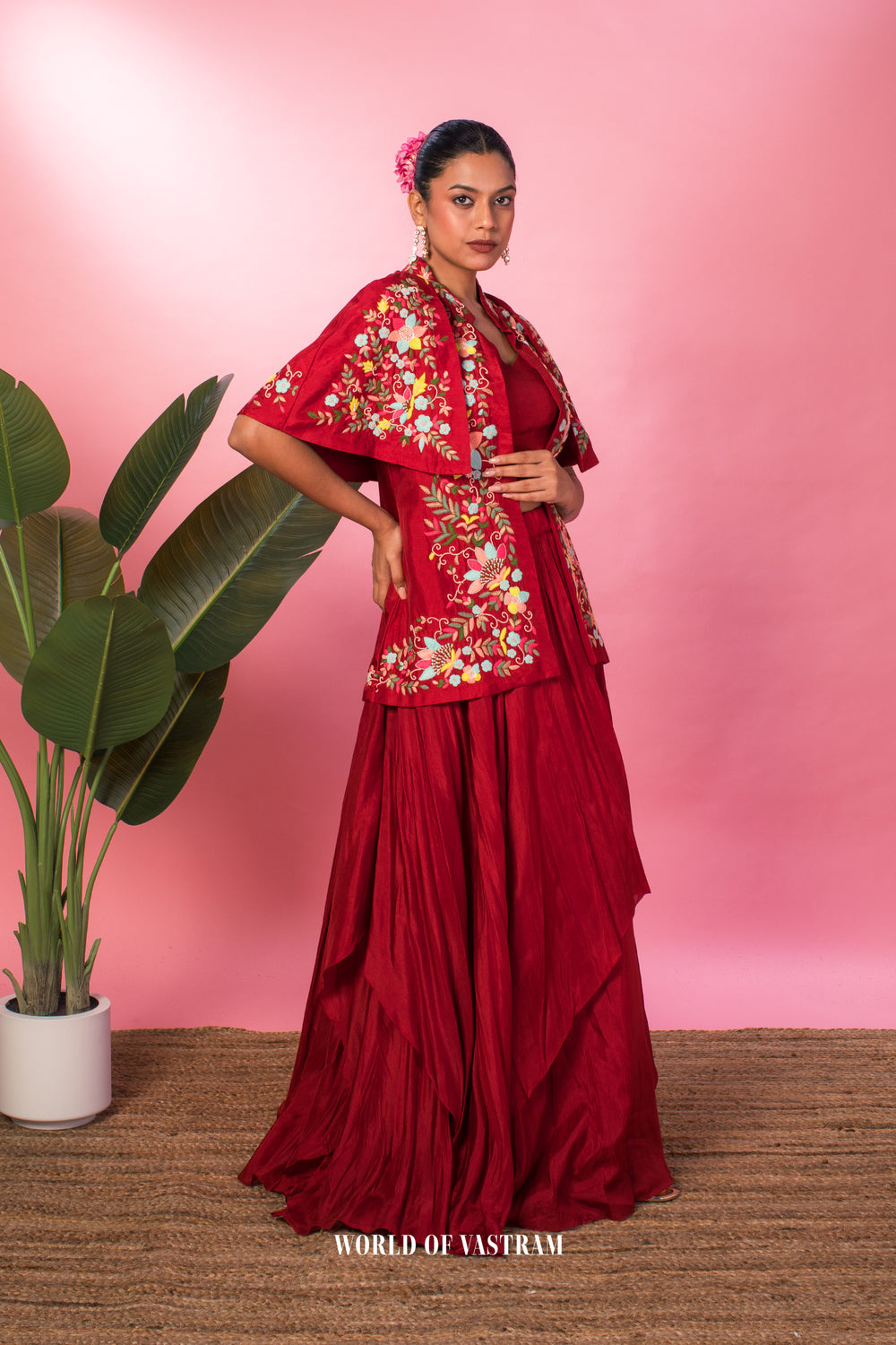 Floral jacket Skirt Set