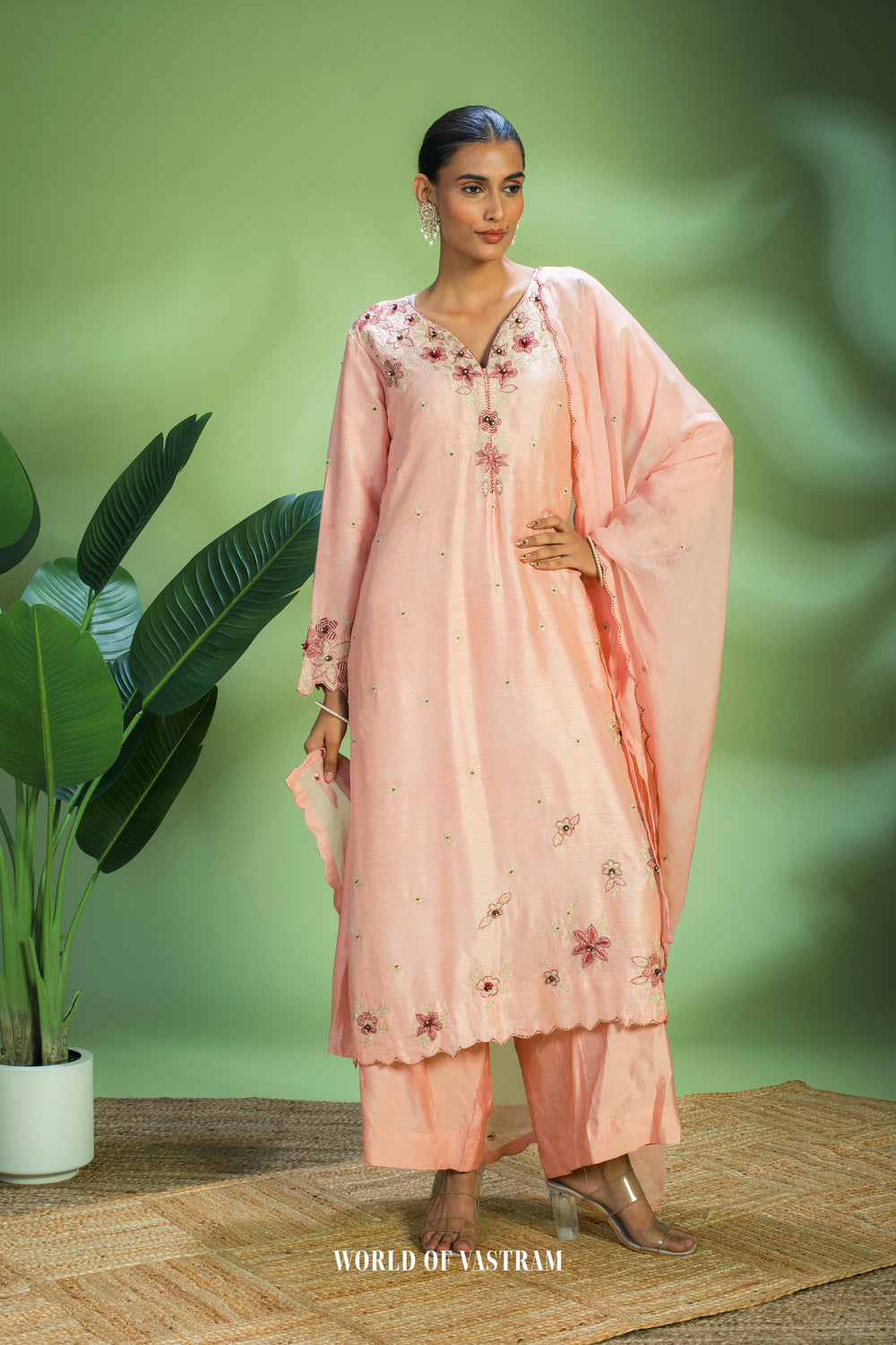 Peach Kurta Set 🌸