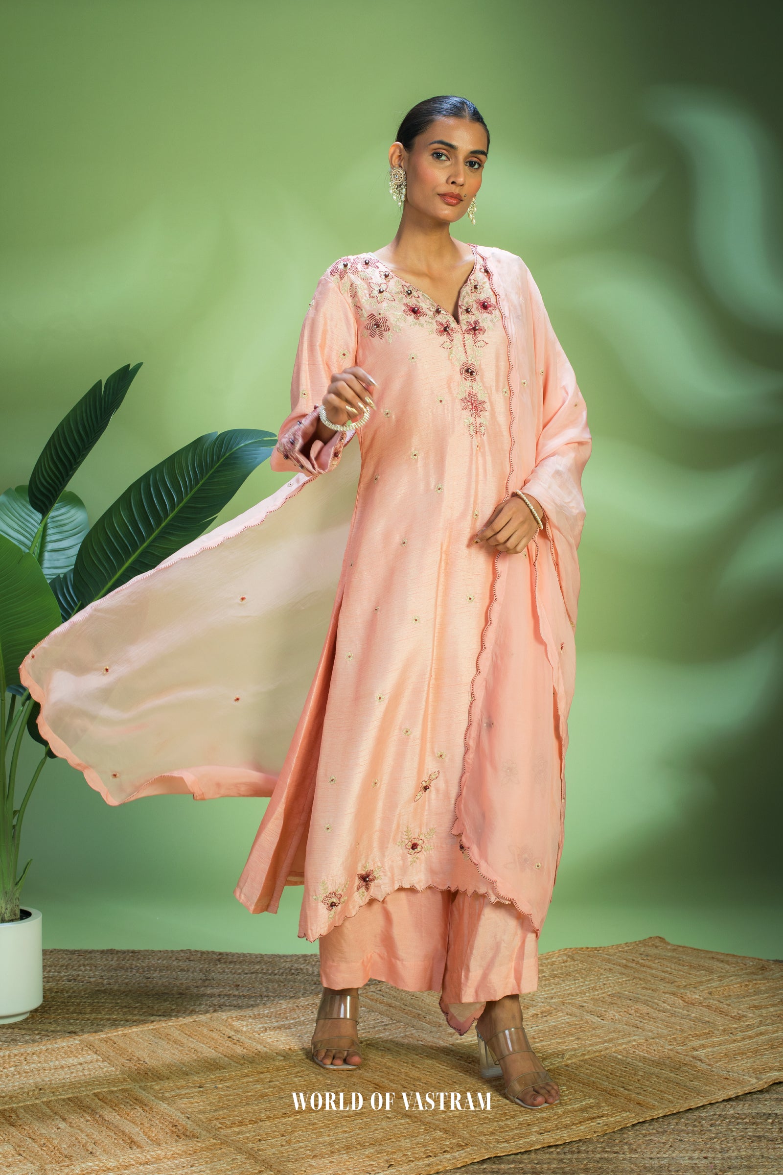 Peach Kurta Set 🌸