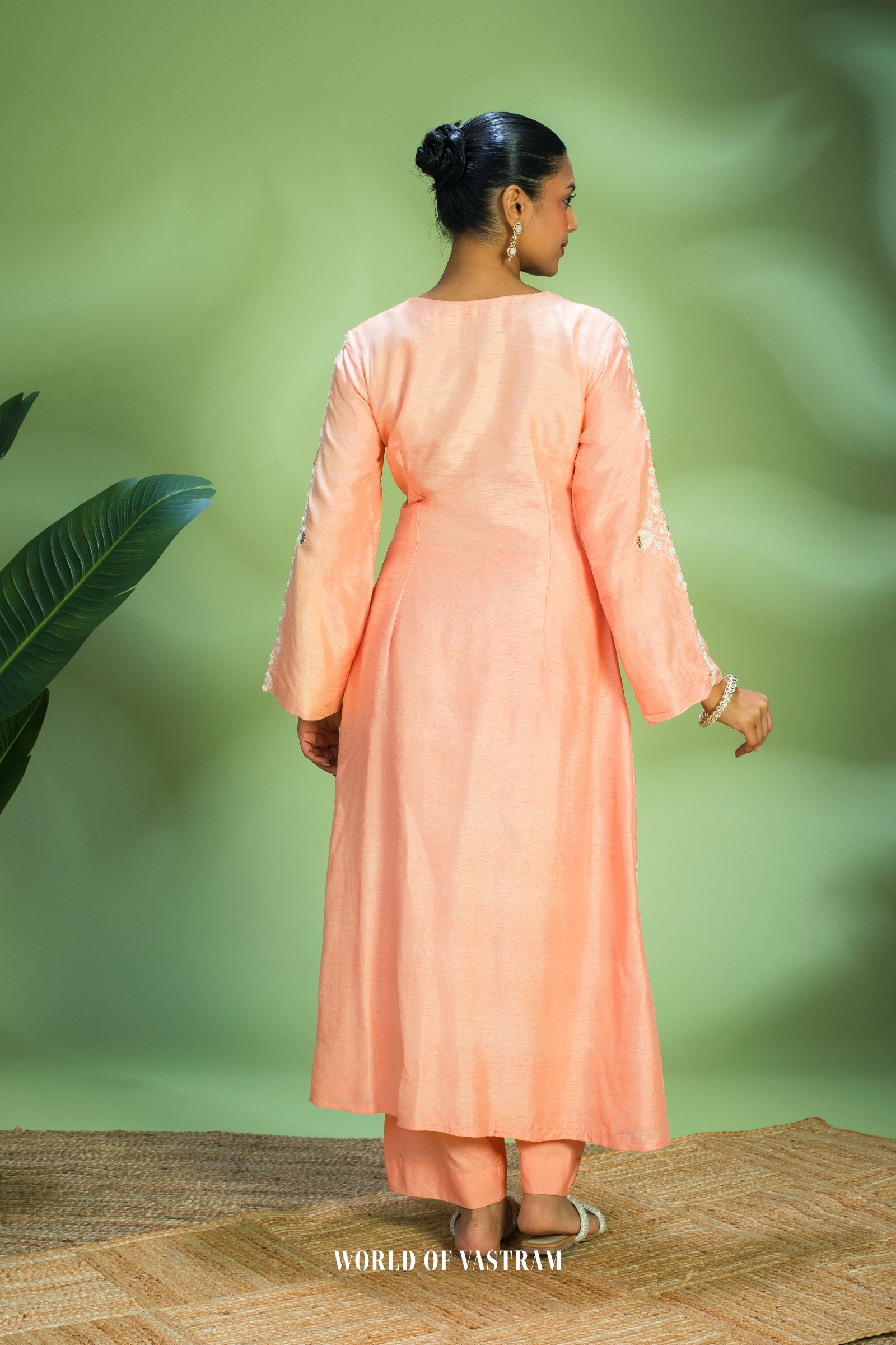 Peach Bloom Kurta Set