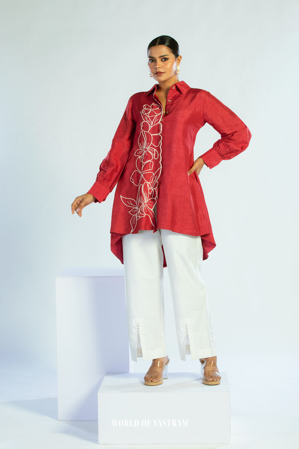 Crimson Bloom Top