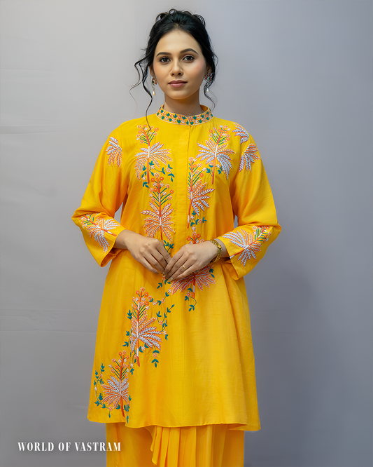 Straight cut kurta with Dhoti