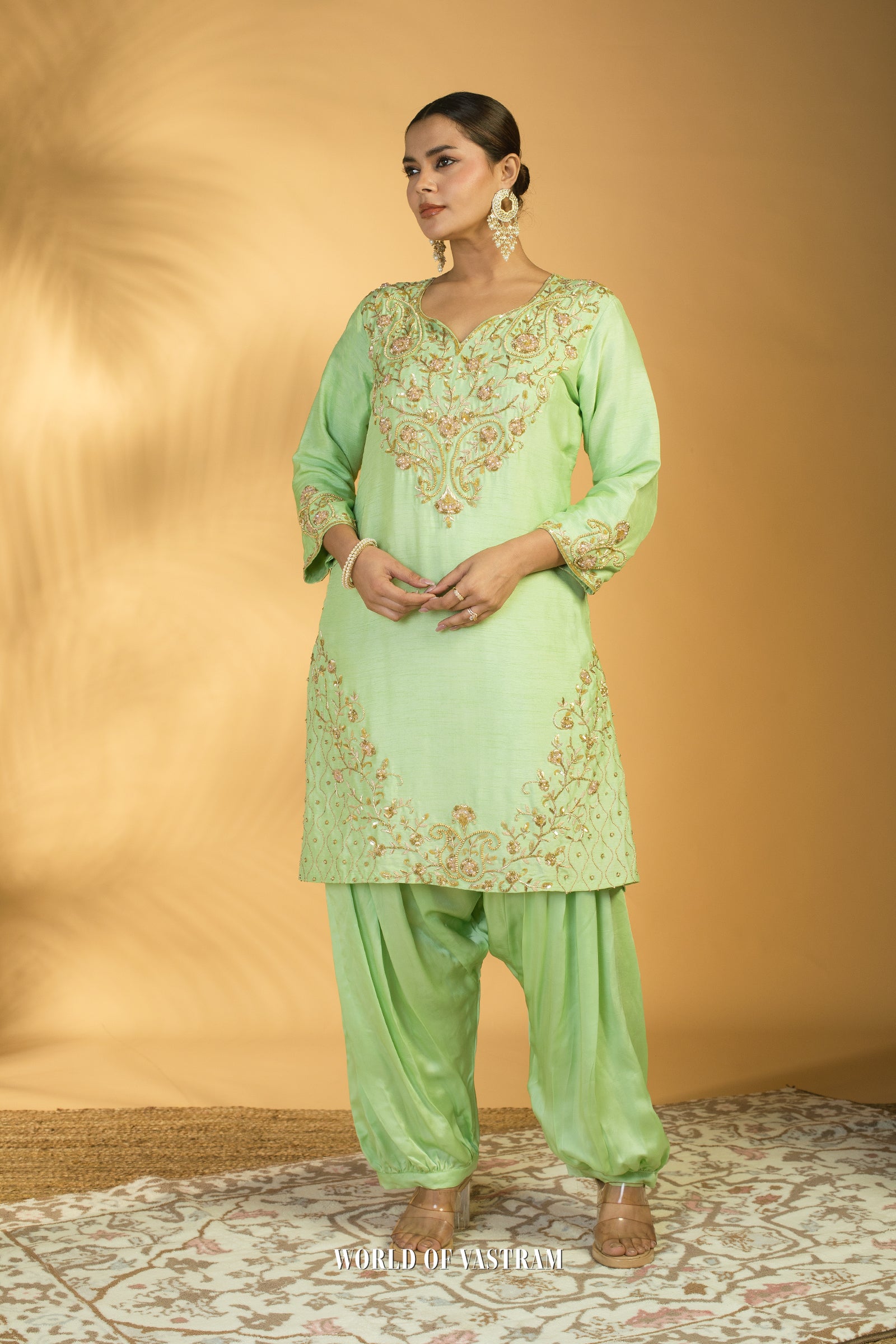 Mint Royale Dhoti Set