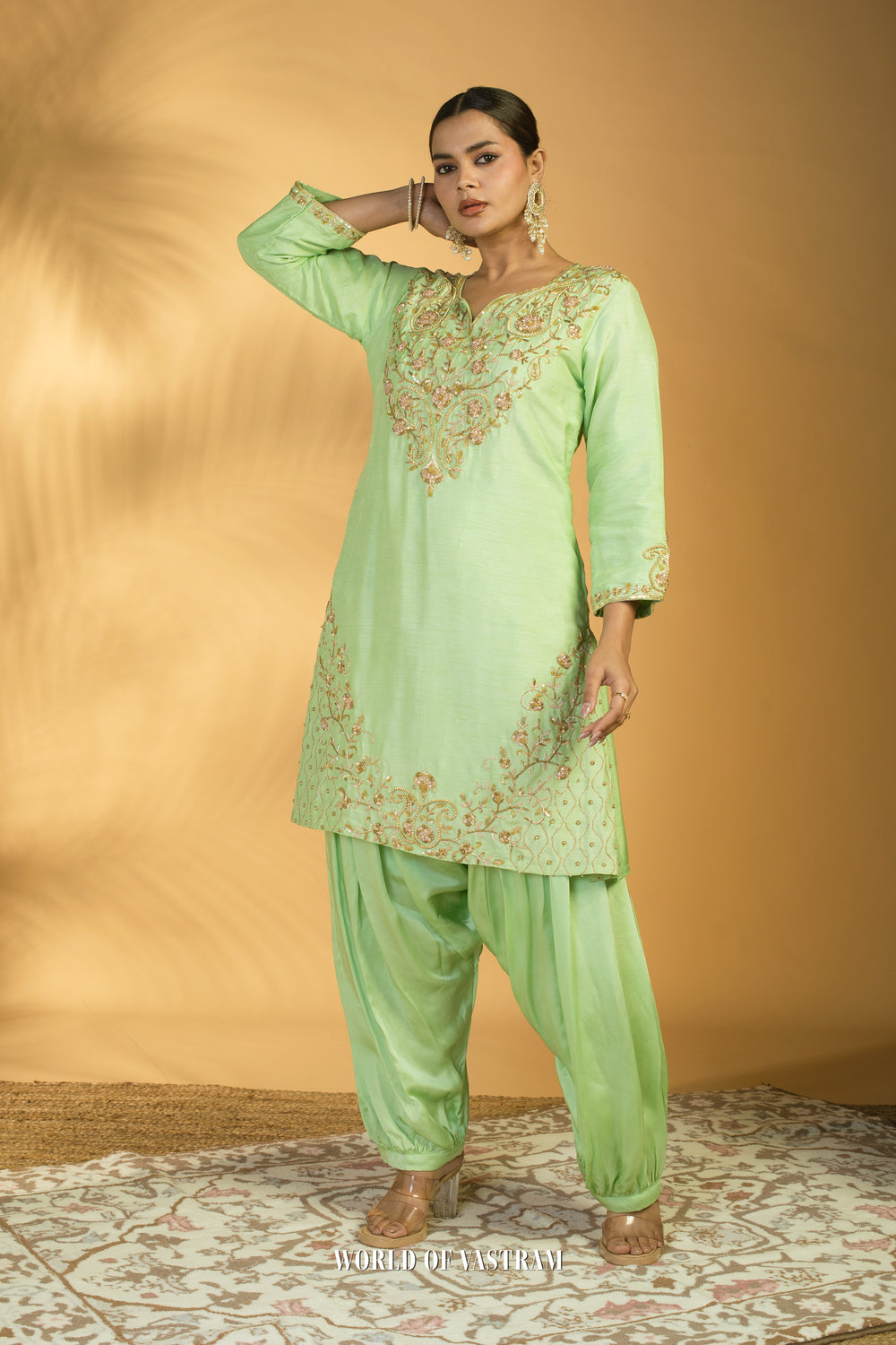 Mint Royale Dhoti Set